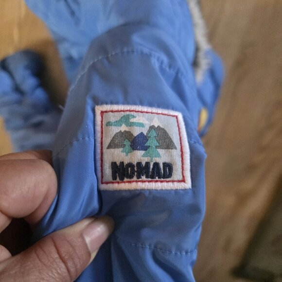 Disney Baby Mickey Mouse Blue winter One Piece Hooded Snow suite 9-12 Months Vtg - Picture 8 of 16